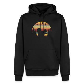 Eichhörnchen Écureuil rétro - Sweat à capuche Premium bio Homme - noir - Devant - Nico (187cm)