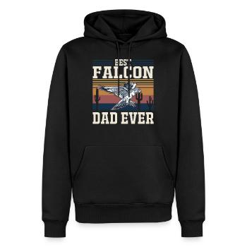 Meilleur Faken Père Faucons Papa Fauconnerie - Sweat à capuche Premium bio Homme - noir - Devant - Nico (187cm)