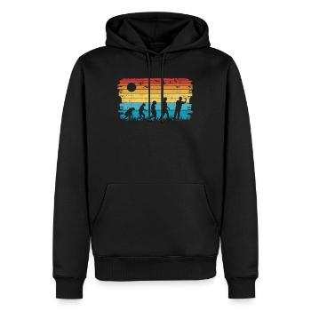 Dart Evolution Darter Dartpfeile - Männer Premium Bio Hoodie - Schwarz - Vorne - Nico (187cm)