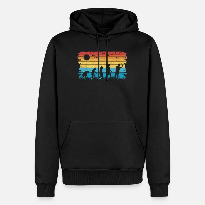 Dart Evolution Darter Dartpfeile - Männer Premium Bio Hoodie - Schwarz