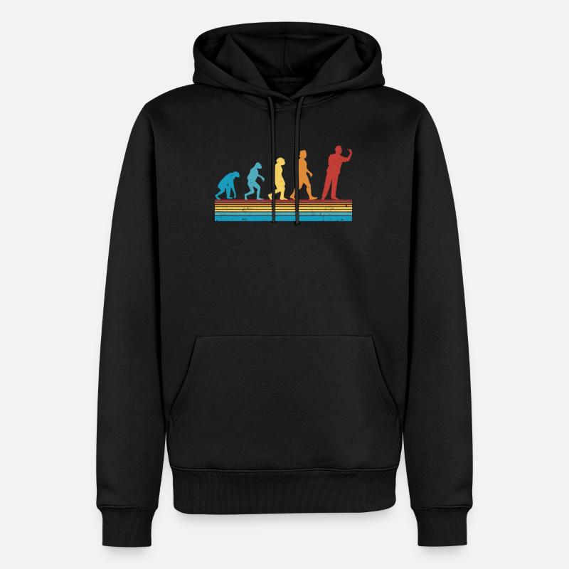 Dart Evolution Darter Darts - Men’s Premium Organic Hoodie - black