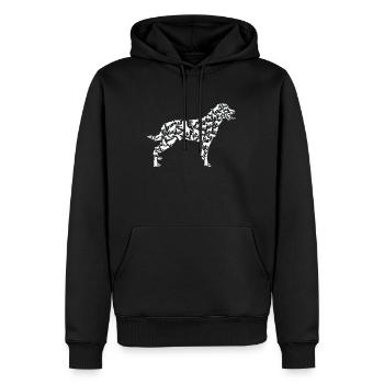 Rottweiler Chien Maman Rottweiler Papa - Sweat à capuche Premium bio Homme - noir - Devant - Nico (187cm)