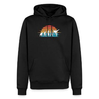 Karate Evolution Selbstverteidigung Kampfsport - Männer Premium Bio Hoodie - Schwarz - Vorne - Nico (187cm)