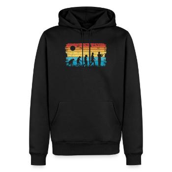 Flûte Evolution Flûte Flûtiste - Sweat à capuche Premium bio Homme - noir - Devant - Nico (187cm)