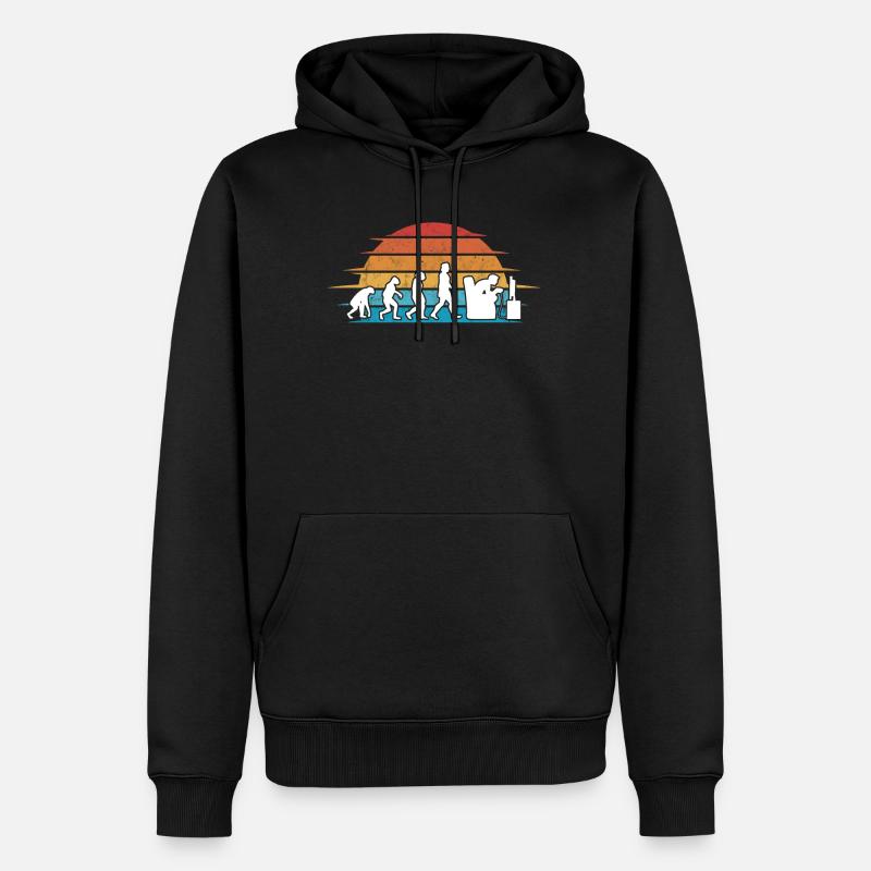 Gamer Evolution Gaming Zocken Video Game - Männer Premium Bio Hoodie - Schwarz