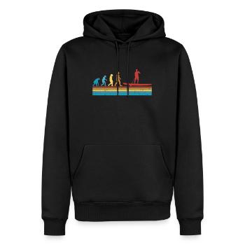 Stand Up Paddle Evolution SUP Board Paddling - Men’s Premium Organic Hoodie - black - Front - Nico (187cm)