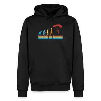 Skydiver EvolutionParachute Skydive - Men’s Premium Organic Hoodie - black - Front - Nico (187cm)