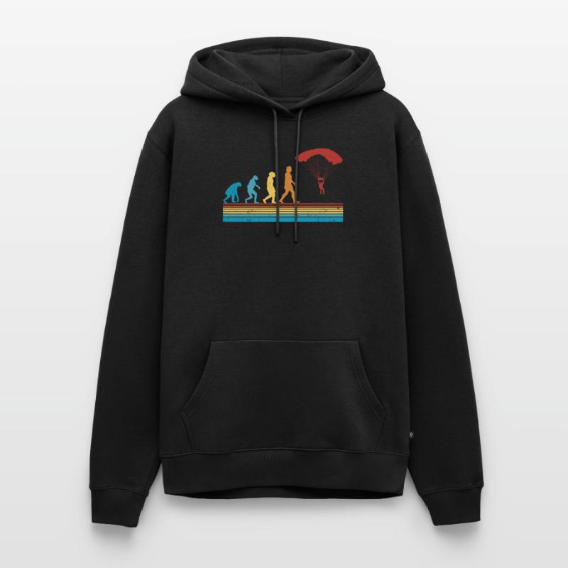 Fallschirmspringer EvolutionFallmschirm Skydive Männer Premium Bio Hoodie