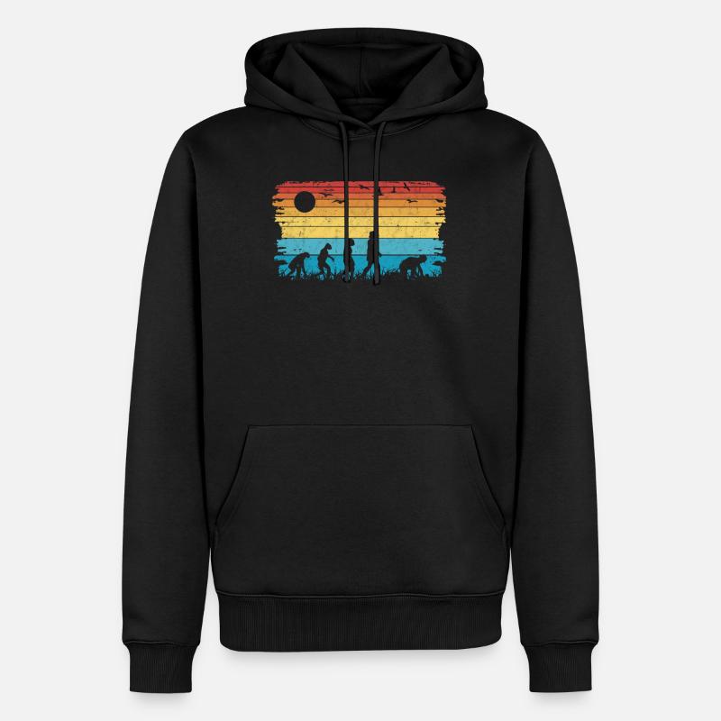 Pflasterer Evolution Steinsetzer Pflastersetzer - Männer Premium Bio Hoodie - Schwarz