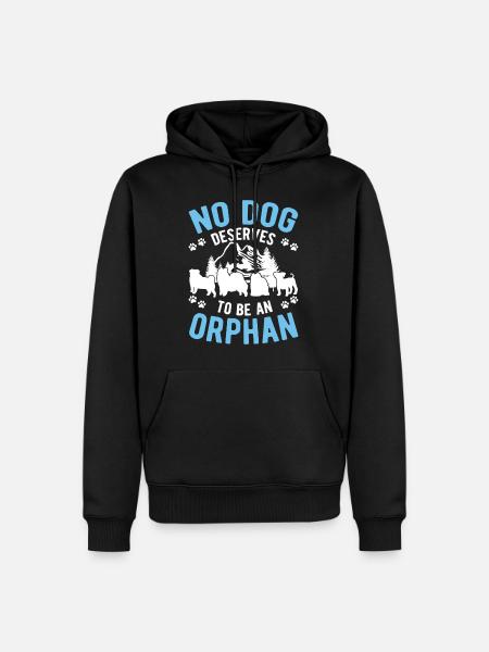 Hunderettung Straßenhund - Männer Premium Bio Hoodie - Schwarz