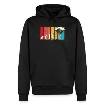 Skydiver EvolutionParachute Skydive - Men’s Premium Organic Hoodie - black - Front - Nico (187cm)