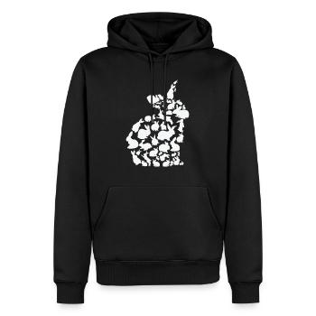 Kaninchen Haustier Tier Kaninchen Kaninchen Hase - Männer Premium Bio Hoodie - Schwarz - Vorne - Nico (187cm)