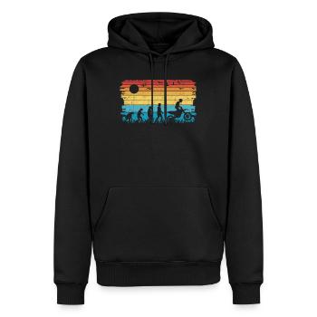 Motocross Evolution Dirt Bike Motorsport - Männer Premium Bio Hoodie - Schwarz - Vorne - Nico (187cm)