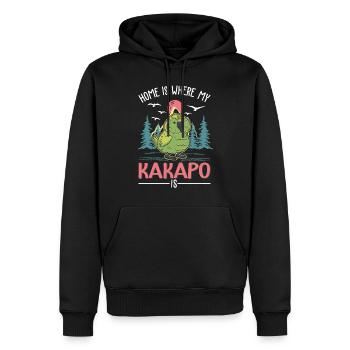 Zuhause Ist Wo Mein Kakapo Ist - Männer Premium Bio Hoodie - Schwarz - Vorne - Nico (187cm)