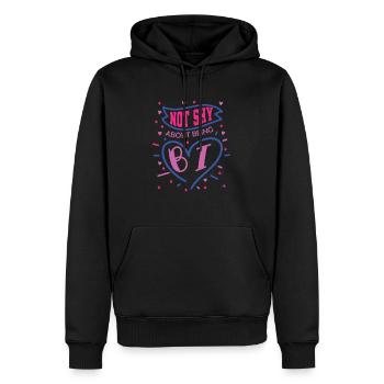 Bisexuel Bi Gay Pride Lesbienne LGBTQ LGBT - Sweat à capuche Premium bio Homme - noir - Devant - Nico (187cm)