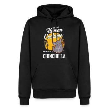 Déguisement Chinchilla Halloween - Sweat à capuche Premium bio Homme - noir - Devant - Nico (187cm)