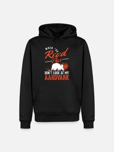 Aardvark Cadeau Aardvark - Sweat à capuche Premium bio Homme - noir