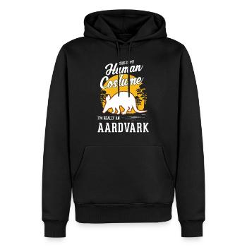 Erdferkel Déguisement Humain Halloween Aardvark - Sweat à capuche Premium bio Homme - noir - Devant - Nico (187cm)