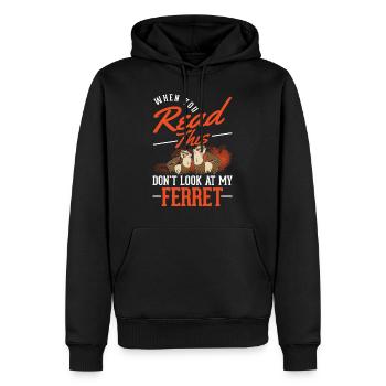 Ferret Lover Ferret Gift - Men’s Premium Organic Hoodie - black - Front - Nico (187cm)