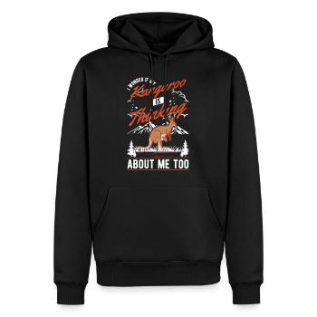 Kangourou d’Australie Kangourou d’Australie - Sweat à capuche Premium bio Homme - noir - Devant - Nico (187cm)