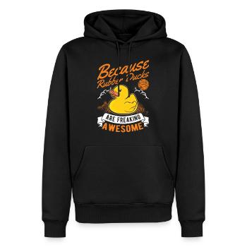 Rubber Duck Gift Rubber Duck Rubber Duck - Men’s Premium Organic Hoodie - black - Front - Nico (187cm)