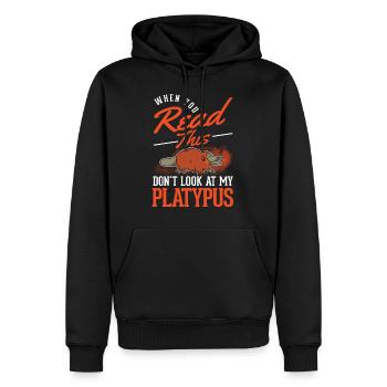 Schnabeltier Platypus - Männer Premium Bio Hoodie - Schwarz - Vorne - Nico (187cm)