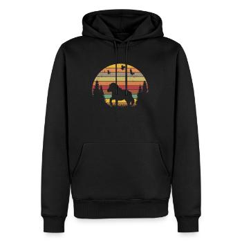 Shetland Pony Retro - Männer Premium Bio Hoodie - Schwarz - Vorne - Nico (187cm)