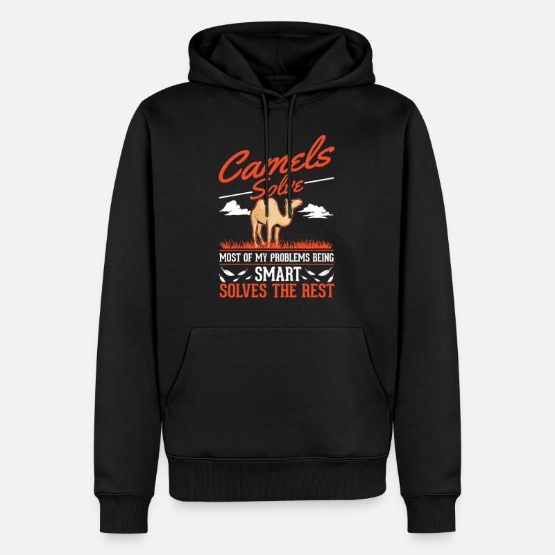 Kamel Dromedar Ägypten Geschenk Großkamel - Männer Premium Bio Hoodie - Schwarz