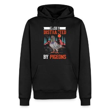 Taube Taubenzüchter Stadttaube Brieftaube - Männer Premium Bio Hoodie - Schwarz - Vorne - Nico (187cm)