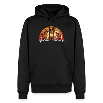 Shetland Pony Herzschlag - Männer Premium Bio Hoodie - Schwarz - Vorne - Nico (187cm)