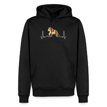 Shetland Pony Herzschlag - Männer Premium Bio Hoodie - Schwarz - Vorne - Nico (187cm)