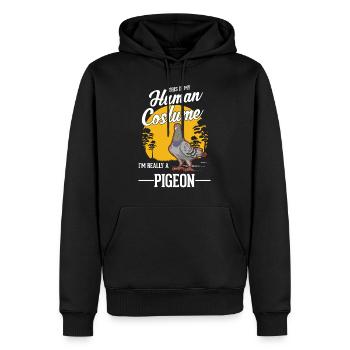 Colombe Costume Pigeon Amateur Halloween - Sweat à capuche Premium bio Homme - noir - Devant - Nico (187cm)