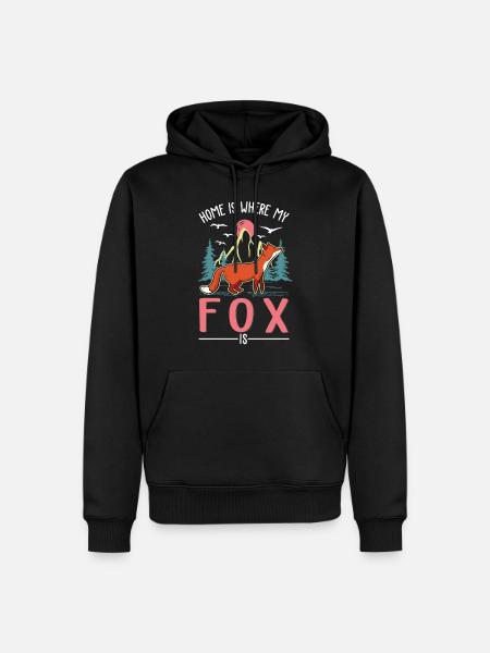 Fuchs Geschenk Rotfuchs - Männer Premium Bio Hoodie - Schwarz