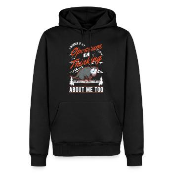 Opossum Geschenk Possum Beutelratte - Männer Premium Bio Hoodie - Schwarz - Vorne - Nico (187cm)