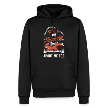 Fuchs Geschenk Rotfuchs - Männer Premium Bio Hoodie - Schwarz - Vorne - Nico (187cm)