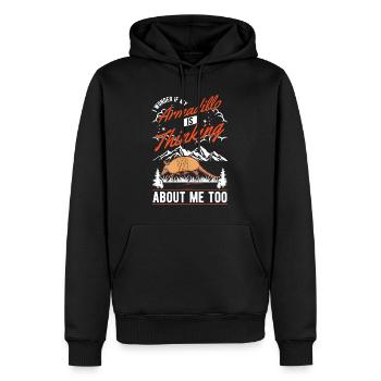 Tatou cadeau tatou - Sweat à capuche Premium bio Homme - noir - Devant - Nico (187cm)