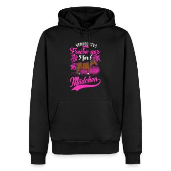 Folle Freiberg Horse Girl - Sweat à capuche Premium bio Homme - noir - Devant - Nico (187cm)