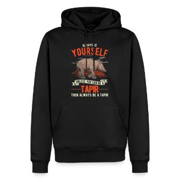 Always be yourself Tapir Flachlandtapir - Männer Premium Bio Hoodie - Schwarz - Vorne - Nico (187cm)