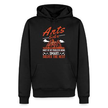 Ants, Ant Farm, Anthill, Fire Ants - Men’s Premium Organic Hoodie - black - Front - Nico (187cm)