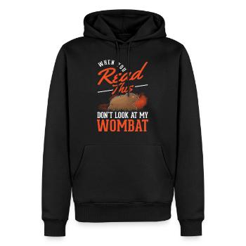 Australischer Wombat Geschenk - Männer Premium Bio Hoodie - Schwarz - Vorne - Nico (187cm)
