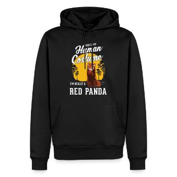 Roter Panda Geschenk Red Panda - Männer Premium Bio Hoodie - Schwarz - Vorne - Nico (187cm)