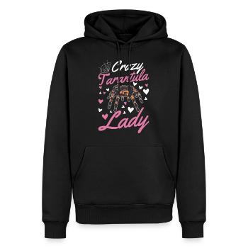 Femme tarentule folle - Sweat à capuche Premium bio Homme - noir - Devant - Nico (187cm)
