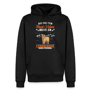 Leonberger Personal - Männer Premium Bio Hoodie - Schwarz - Vorne - Nico (187cm)