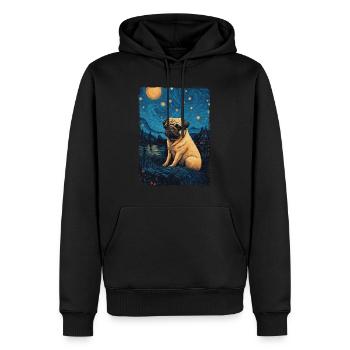 Carlin Nuit étoilée - Sweat à capuche Premium bio Homme - noir - Devant - Nico (187cm)