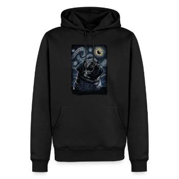 Carlin Nuit étoilée - Sweat à capuche Premium bio Homme - noir - Devant - Nico (187cm)