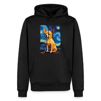 Chihuahua Starry Night - Men’s Premium Organic Hoodie - black - Front - Nico (187cm)