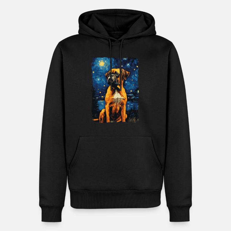 Boxer Nuit étoilée - Sweat à capuche Premium bio Homme - noir
