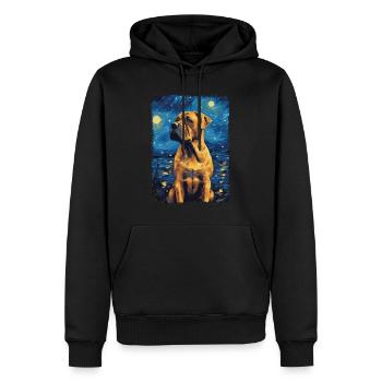 Presa Canario Starry Night - Men’s Premium Organic Hoodie - black - Front - Nico (187cm)