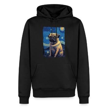 Carlin Nuit étoilée - Sweat à capuche Premium bio Homme - noir - Devant - Nico (187cm)