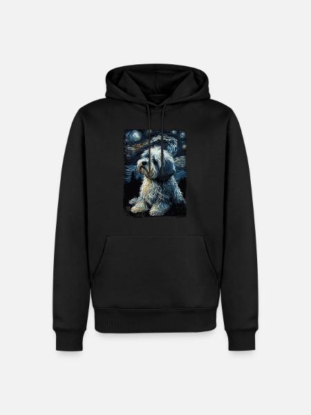 Havanese Starry Night - Men’s Premium Organic Hoodie - black
